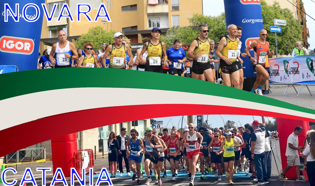 La partenza di Novara e Catania
